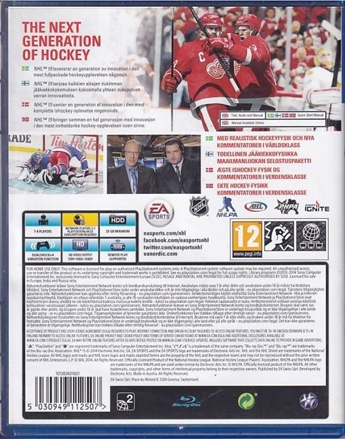 NHL 15 - PS4 Spil (B Grade) (Genbrug)